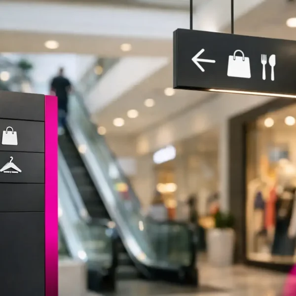 Signage design per spazi commerciali efficace